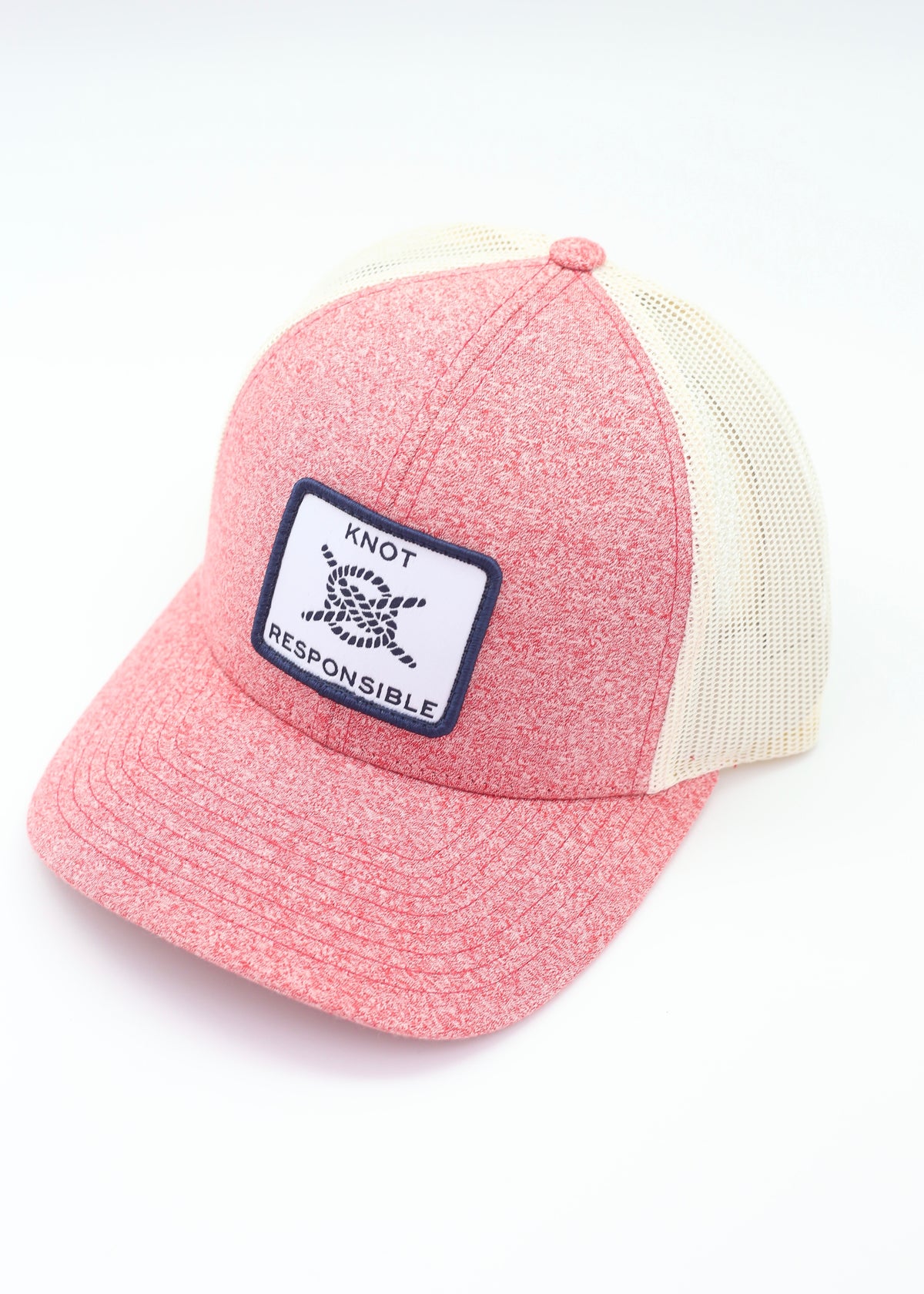 Low Pro Trucker Hat Classic Logo- Heather Red