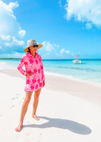 Elizabeth Half Zip Pullover Pig Island Pink