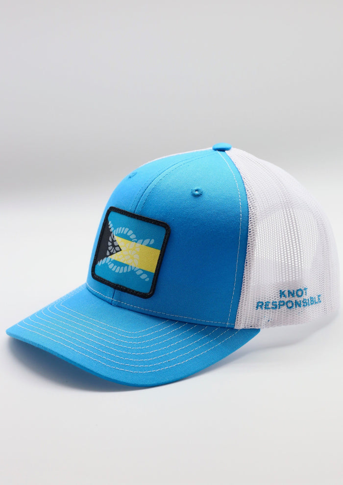 Abaco Strong Original Trucker Hat- Turquoise/ White