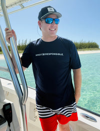 Chest Logo Performance Short Sleeve - Navy Blue