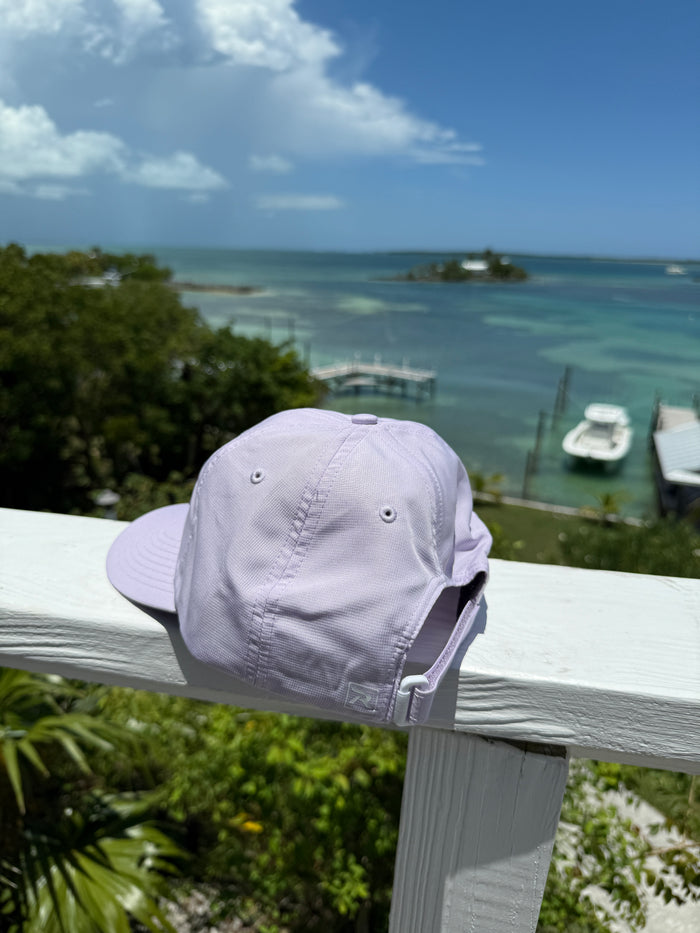 Performance Hat Stacked Logo- Lavender