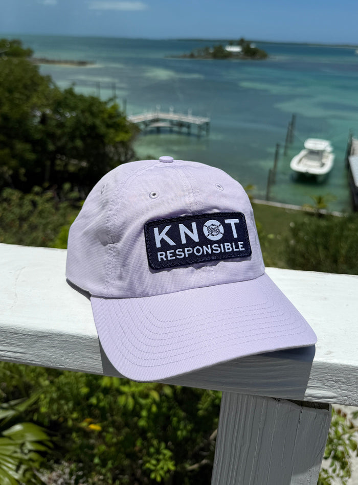 Performance Hat Stacked Logo- Lavender