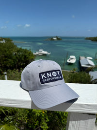 Performance Hat Stacked Logo- Gray