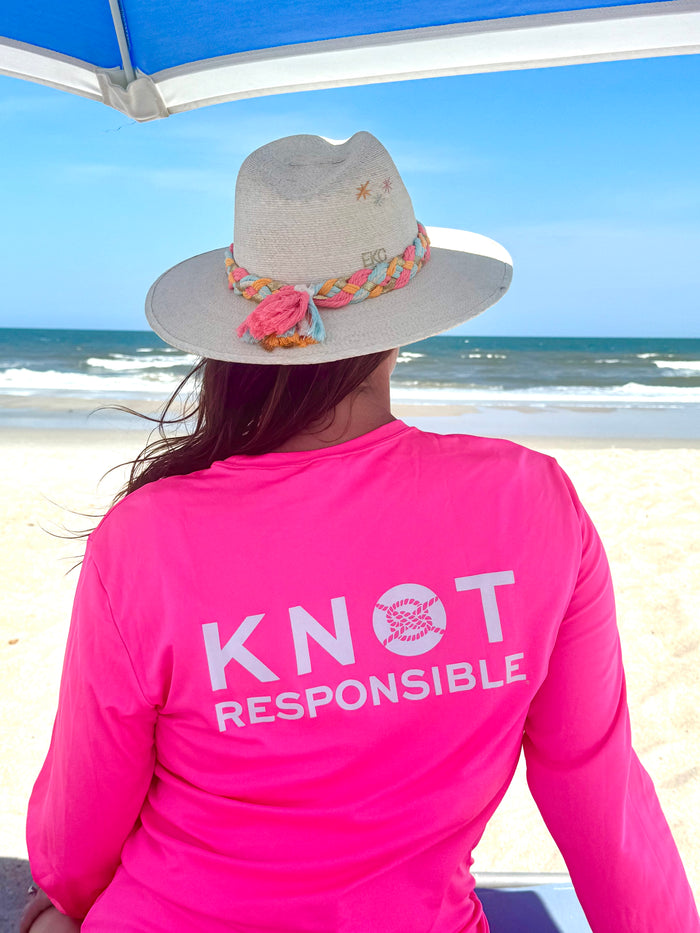 Stacked Logo Performance Long Sleeve - Hot Pink