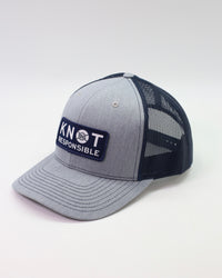 Original Trucker Hat Stacked Logo- Gray/Navy