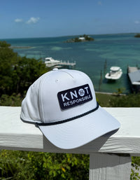 Performance Rope Hat Stacked Logo - White