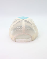 Low Pro Trucker Hat Stacked Logo- Heather Teal