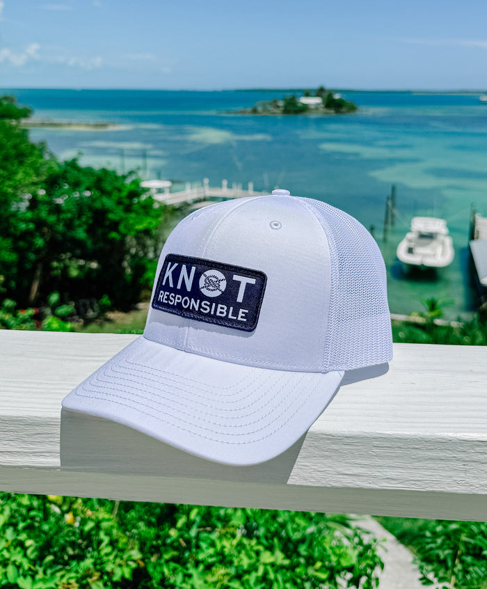 Original Trucker Hat Stacked Logo- White