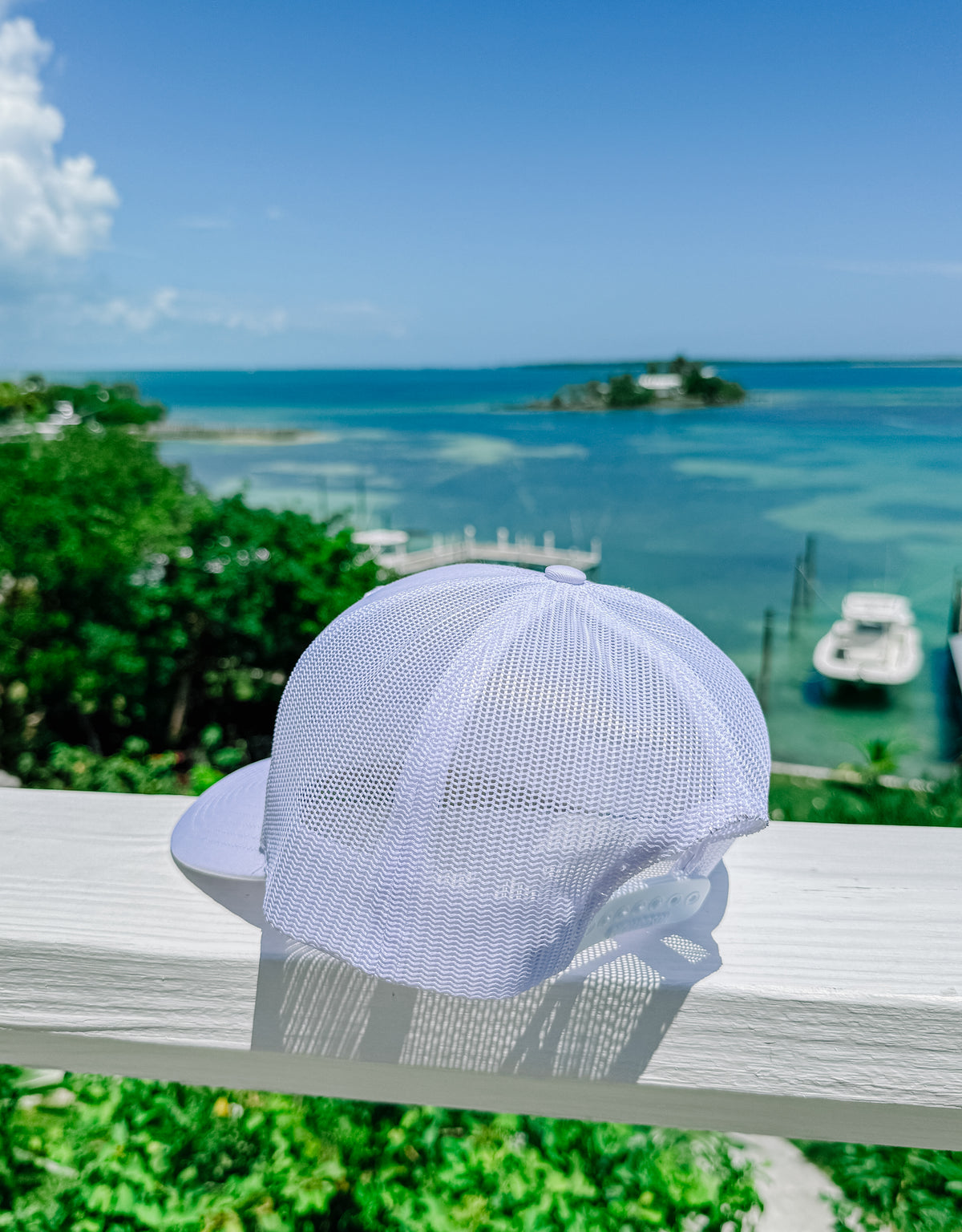 Original Trucker Hat Stacked Logo- White