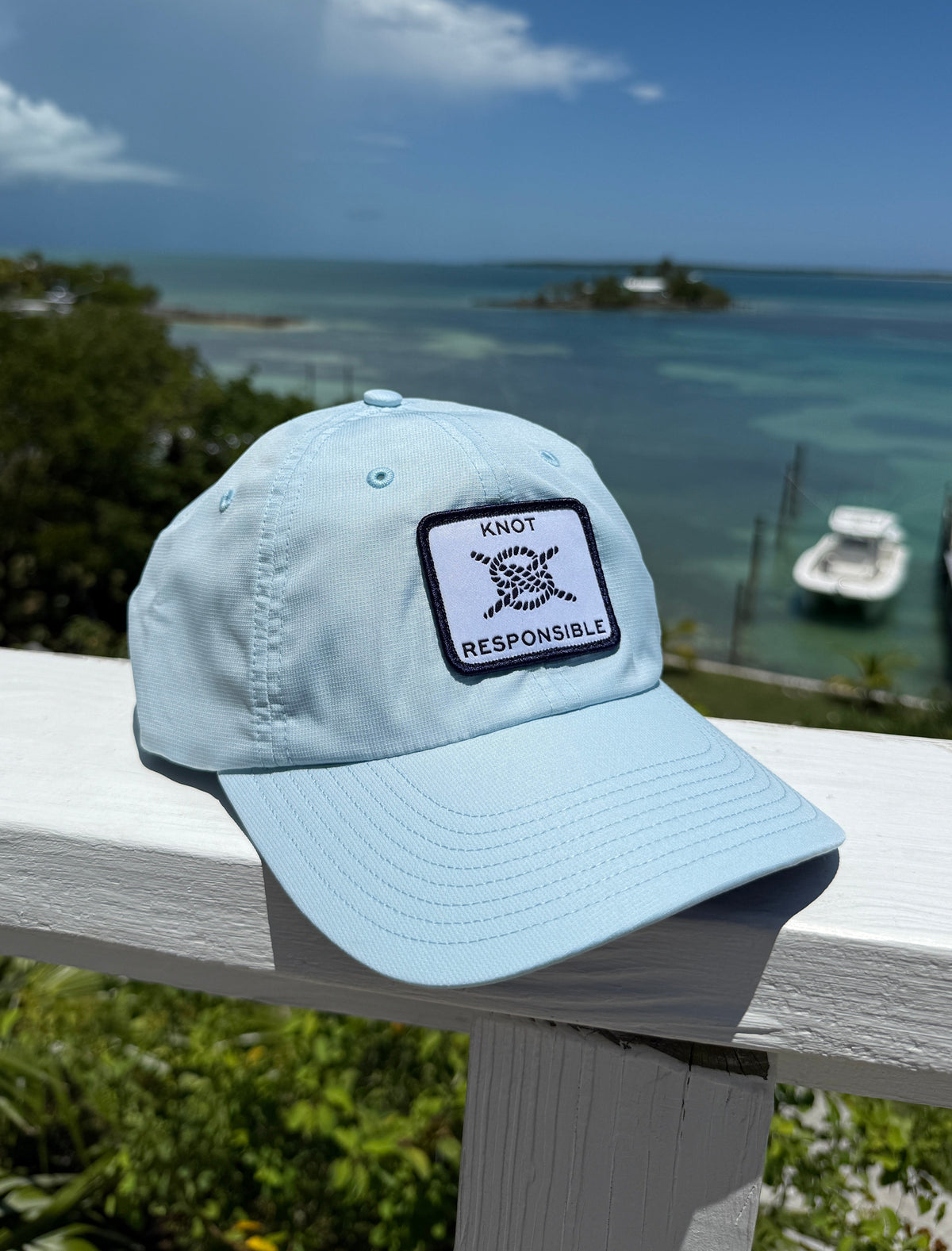 Performance Hat Classic Logo- Light Aqua