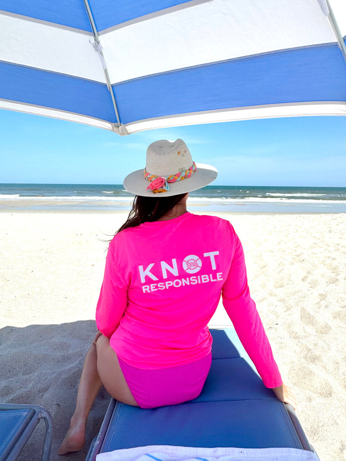 Stacked Logo Performance Long Sleeve - Hot Pink