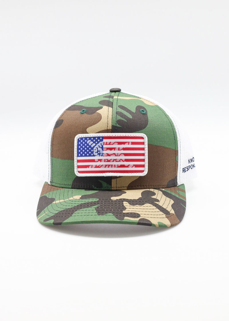 Limited Edition USA Patch Camo Trucker Hat