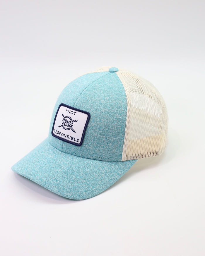Low Pro Trucker Hat Classic Logo- Heather Teal