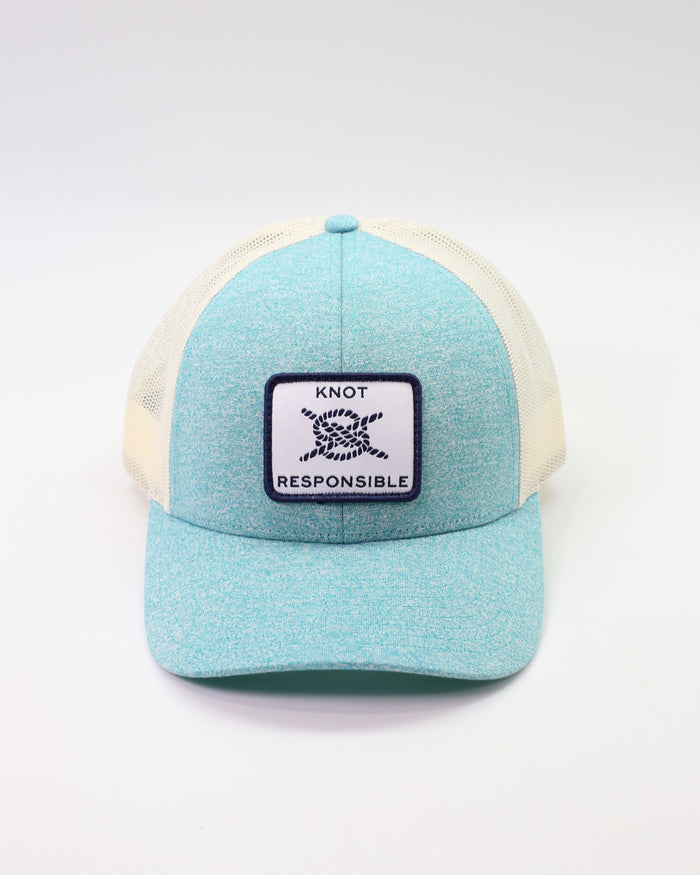 Low Pro Trucker Hat Classic Logo- Heather Teal