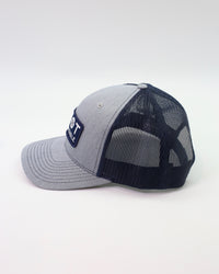 Original Trucker Hat Stacked Logo- Gray/Navy