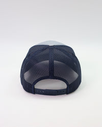 Original Trucker Hat Stacked Logo- Gray/Navy