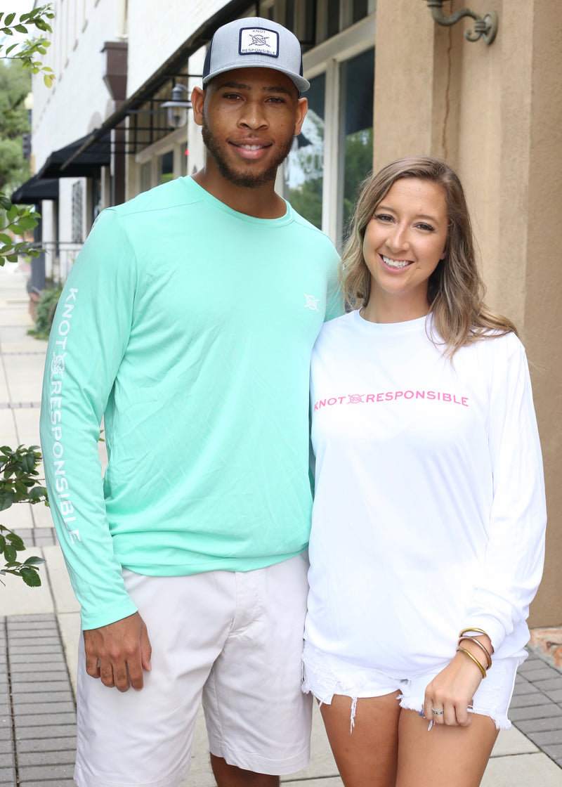 Chest Logo Performance Long Sleeve - White/Pink