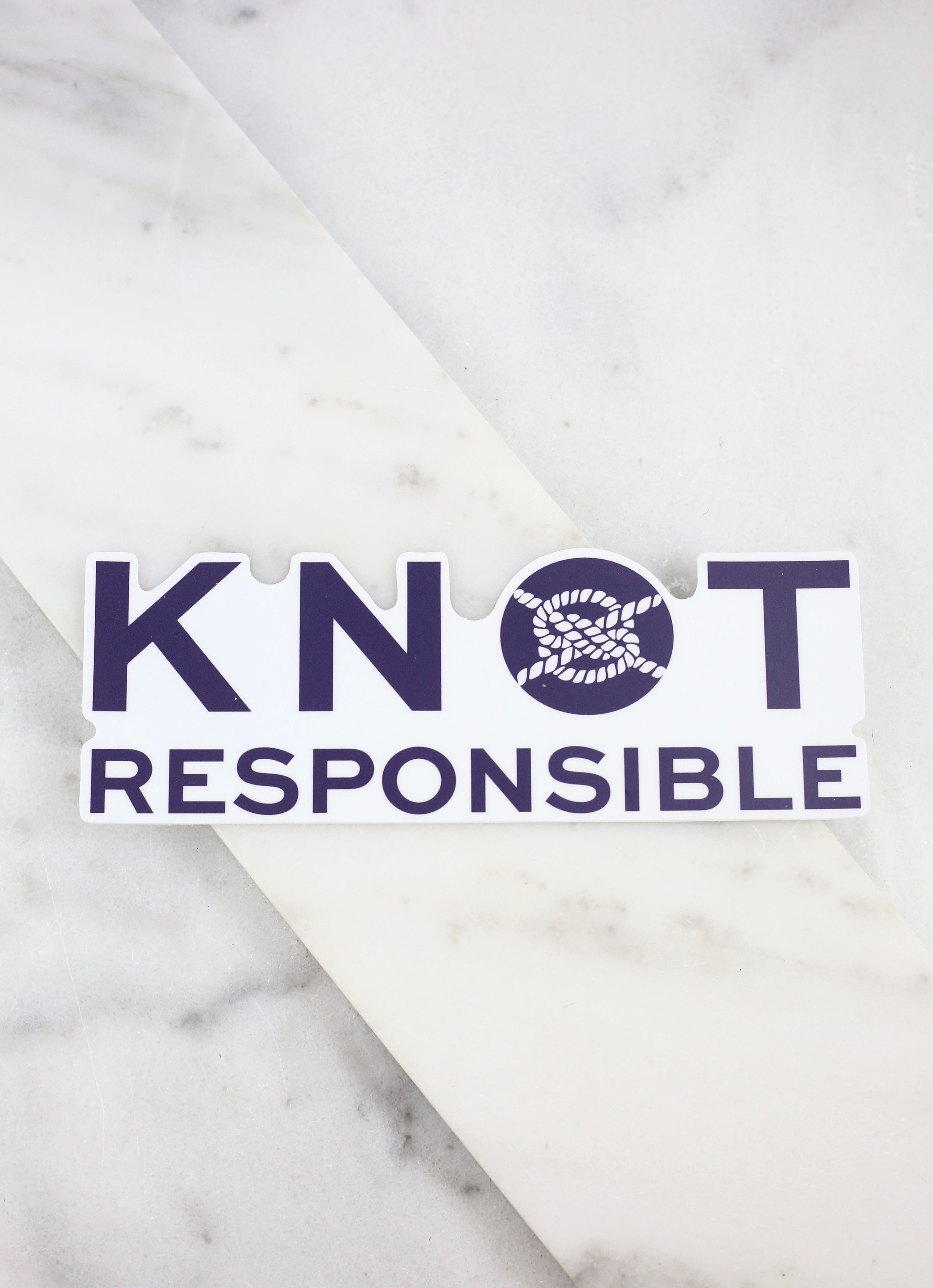 Large Stacked Logo Sticker – Knot Responsible