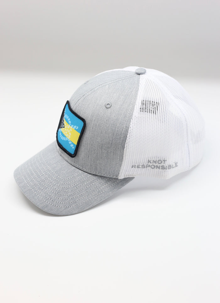 Extra Large Abaco Strong Trucker Hat- Grey/White