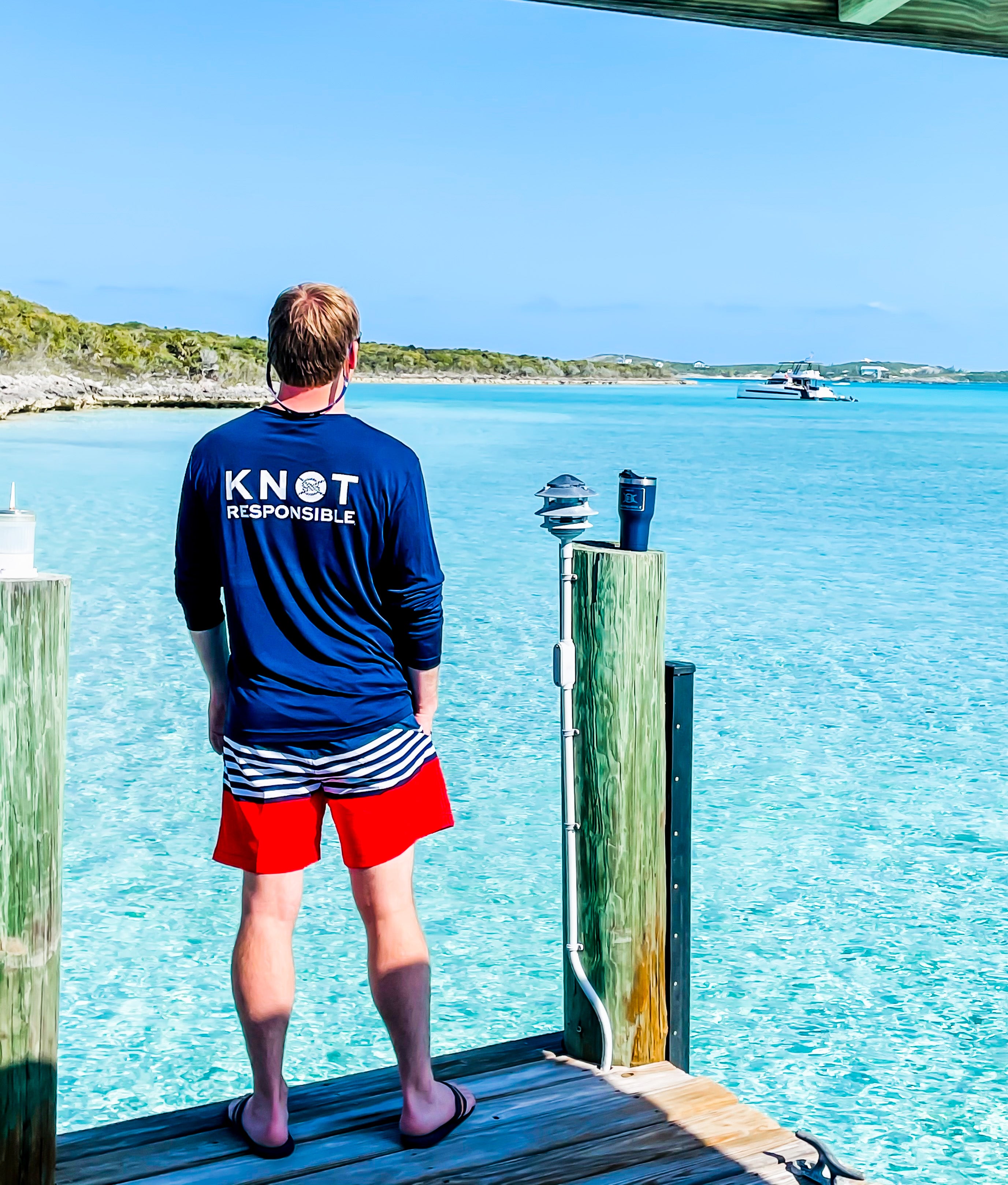 Stacked Logo Performance Long Sleeve - Navy