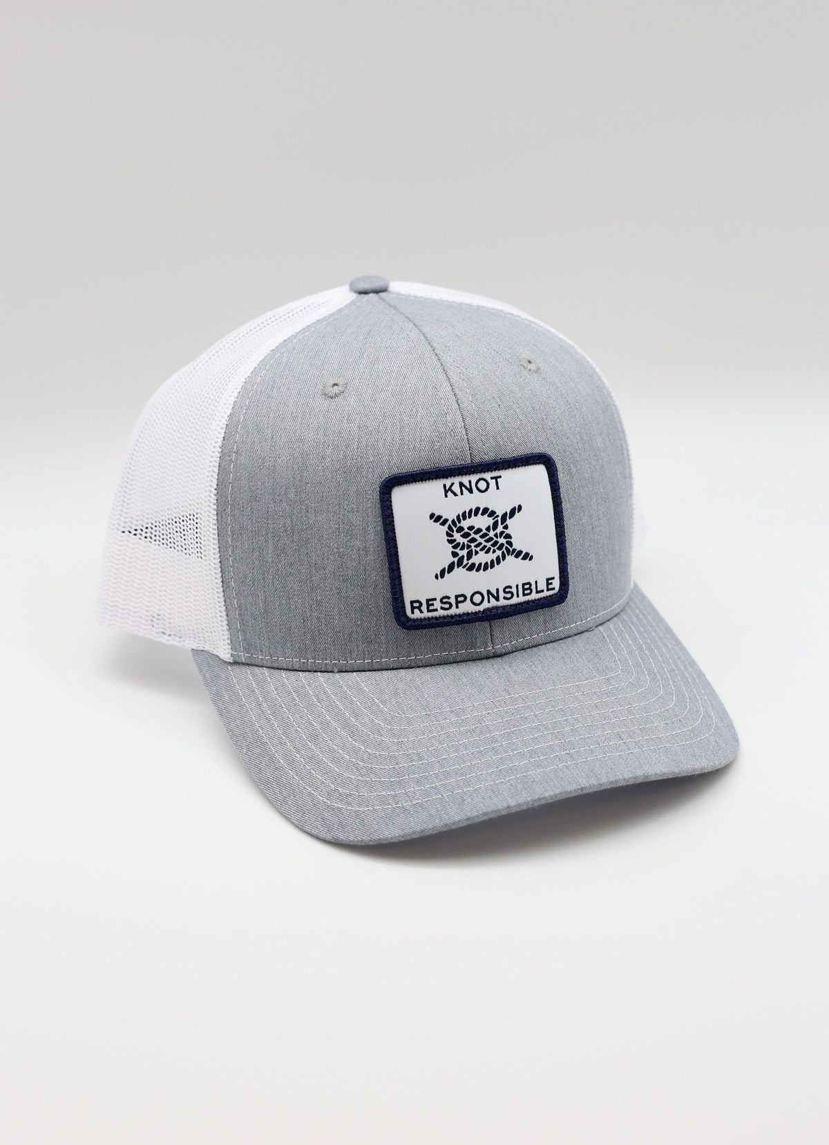 Extra Large Original Trucker Hat- Heather Grey/White – Knot Responsible