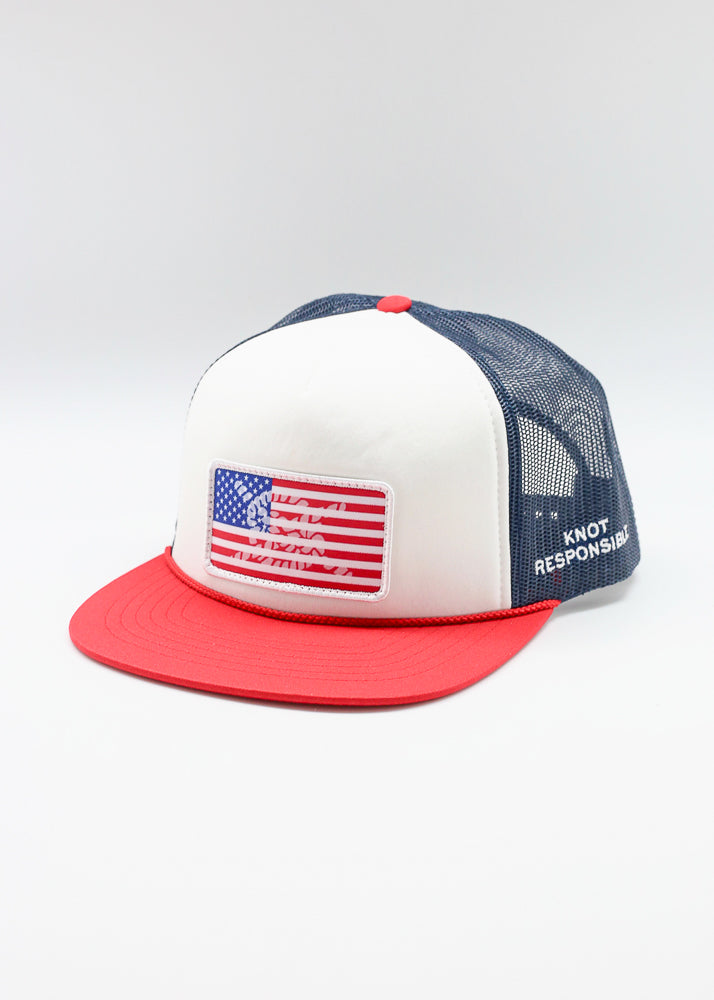 Limited Edition USA Patch Foam Trucker Hat- Red /Navy/White